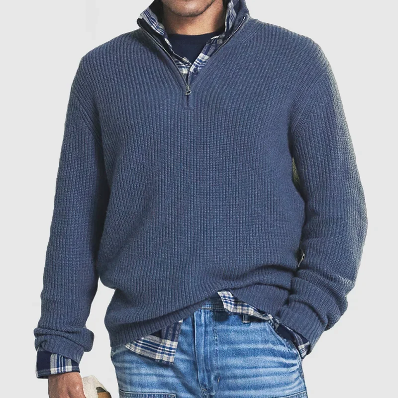 Sweater Met Rits Voor Heren