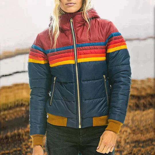 Retro Parka Met Capuchon Van Imitatiebont