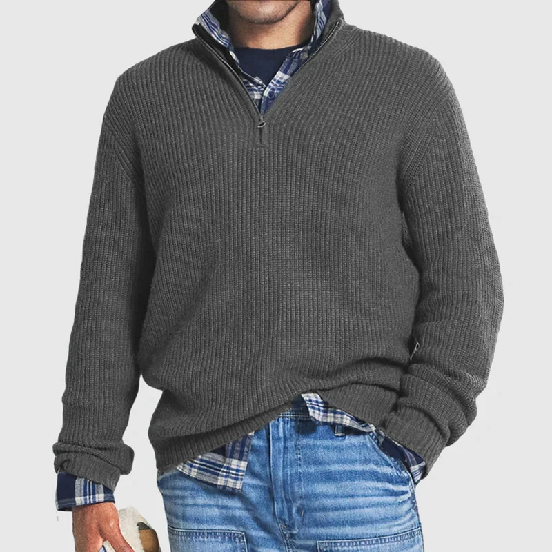 Sweater Met Rits Voor Heren