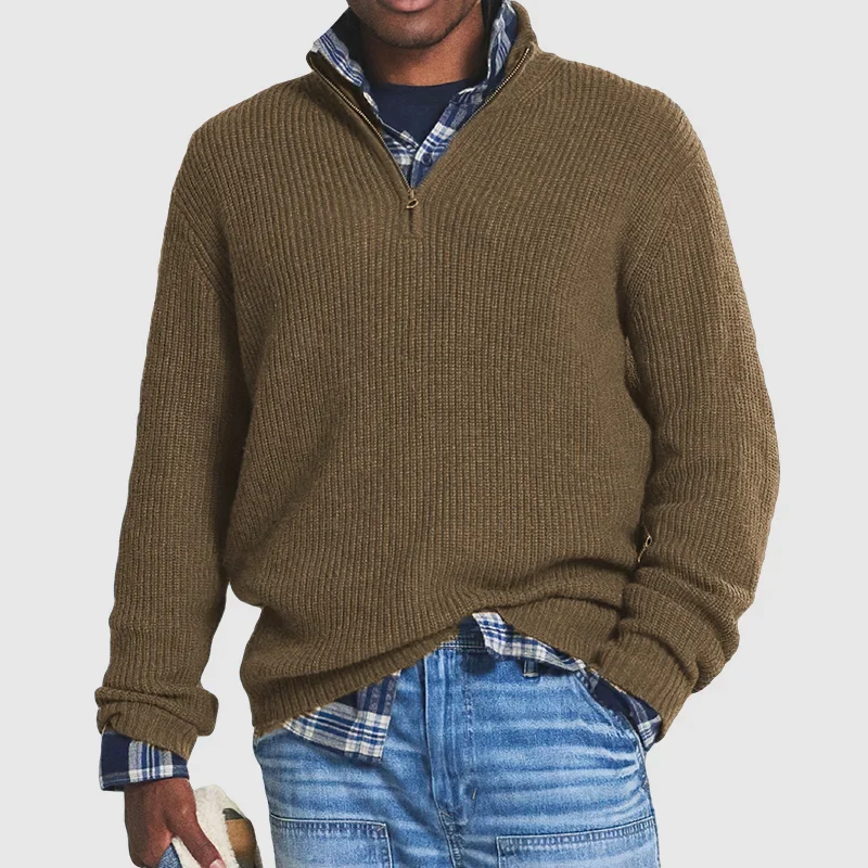 Sweater Met Rits Voor Heren