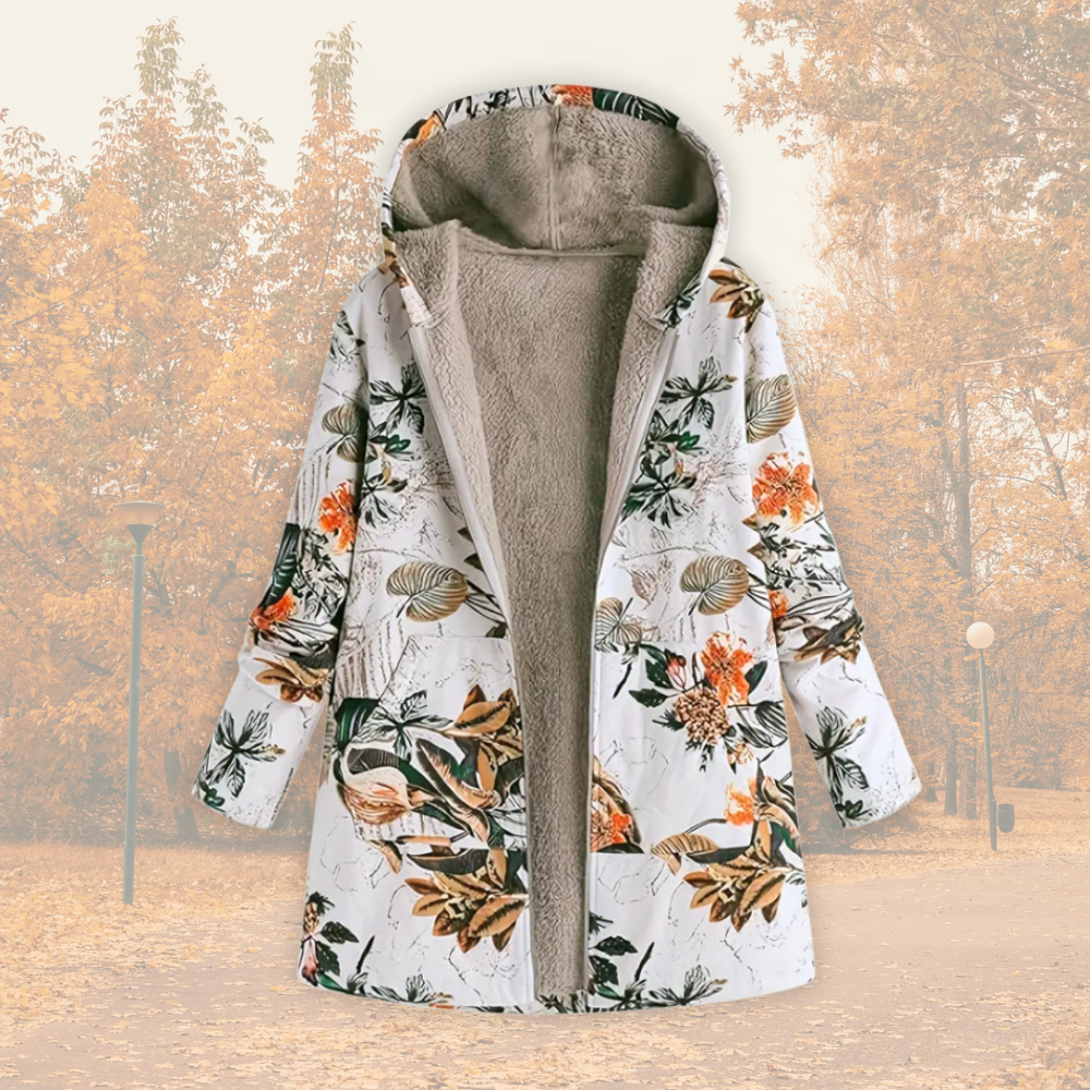 Camellia | Warme Jacke mit Fleecefutter