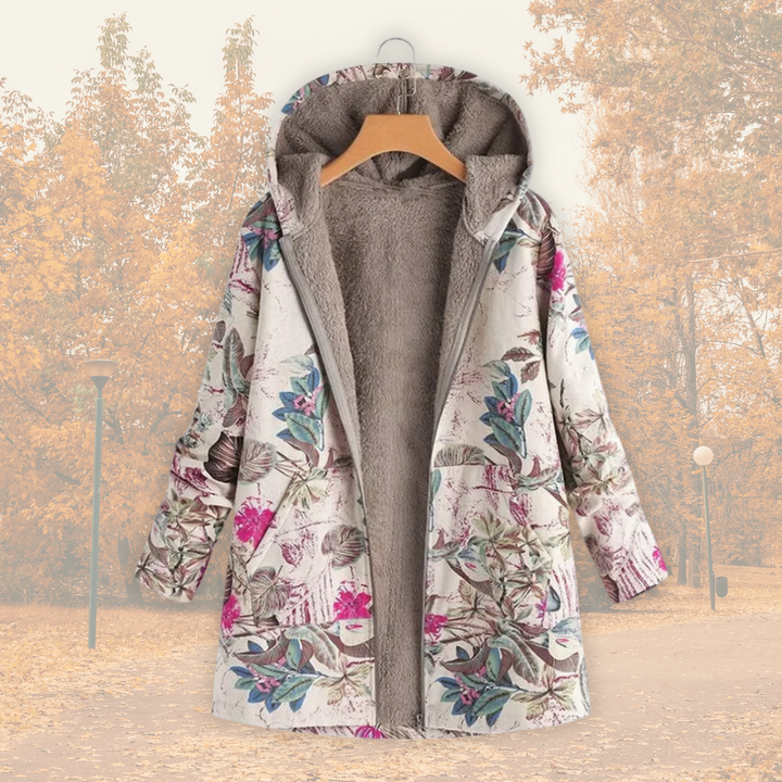 Camellia | Warme Jacke mit Fleecefutter