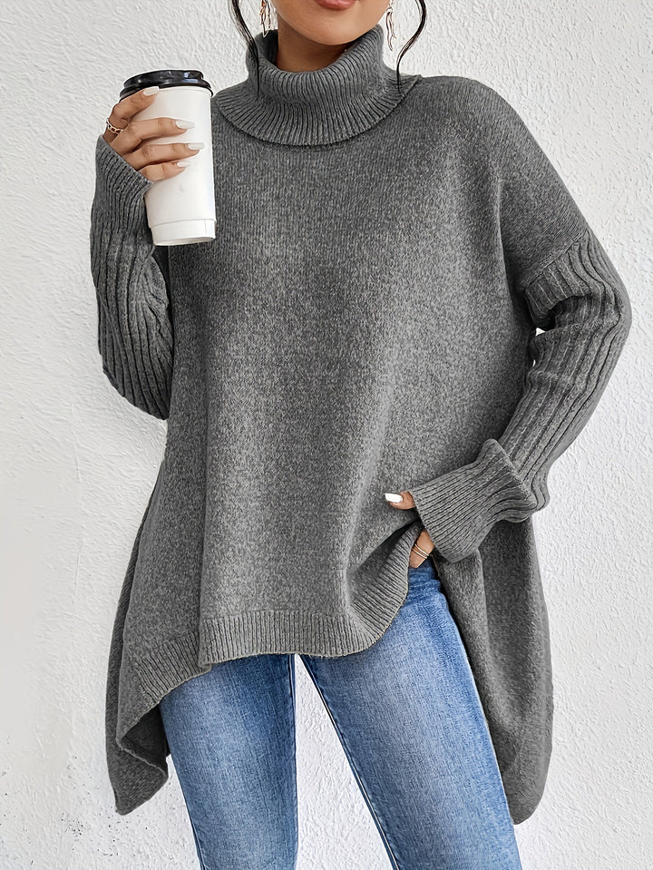 Gemütlicher Rollkragenpullover – Weich, Oversized & Elegant