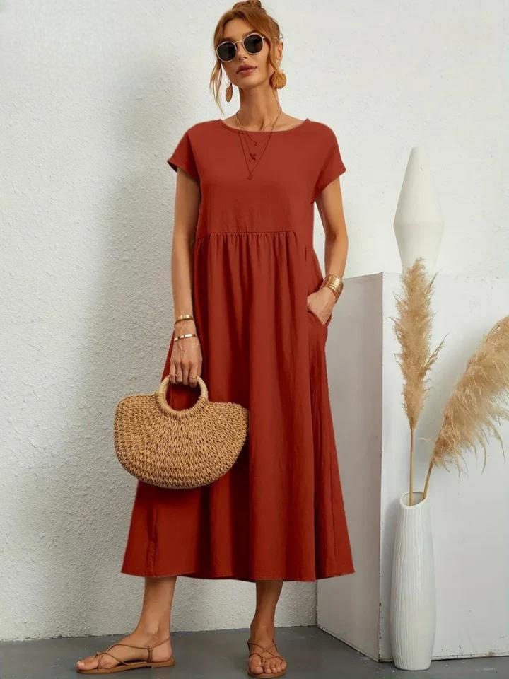 Charlotte | Kleid aus Baumwolle und Leinen
