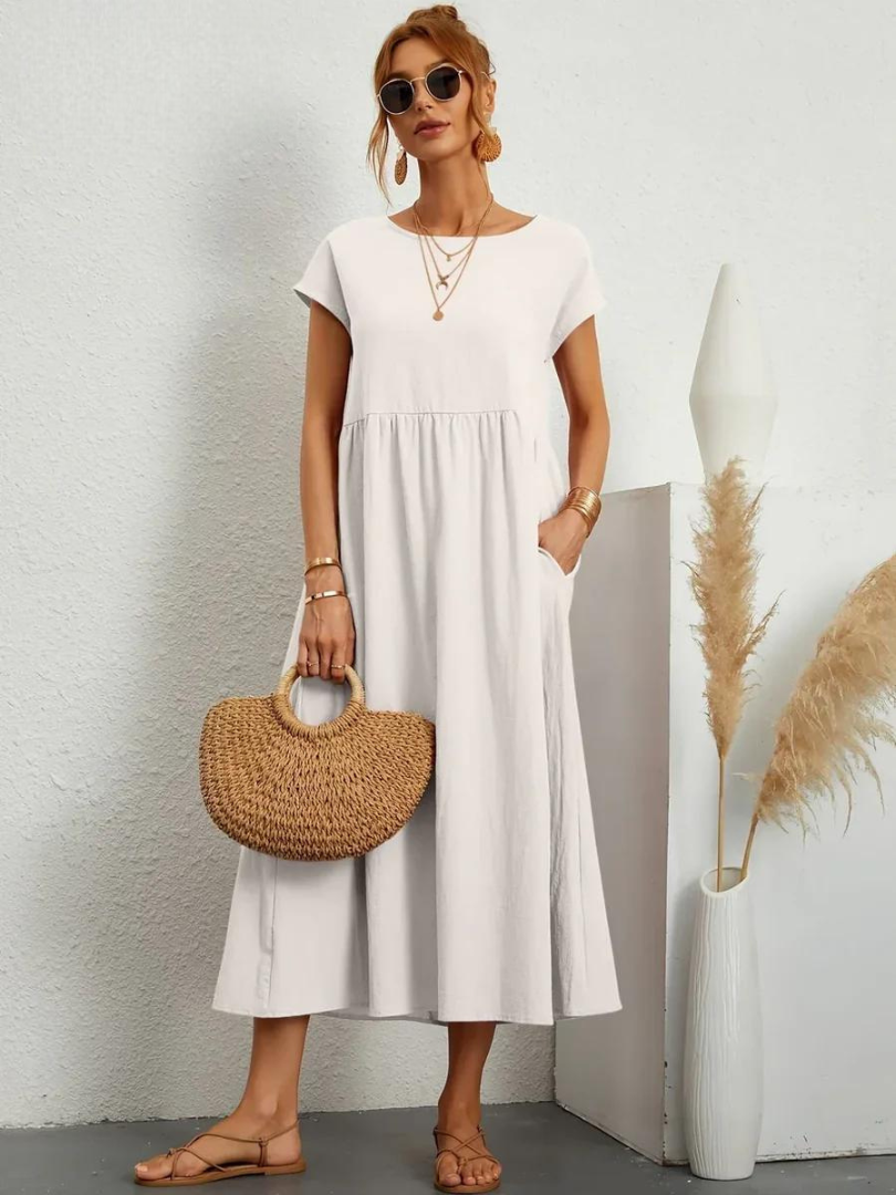 Charlotte | Kleid aus Baumwolle und Leinen