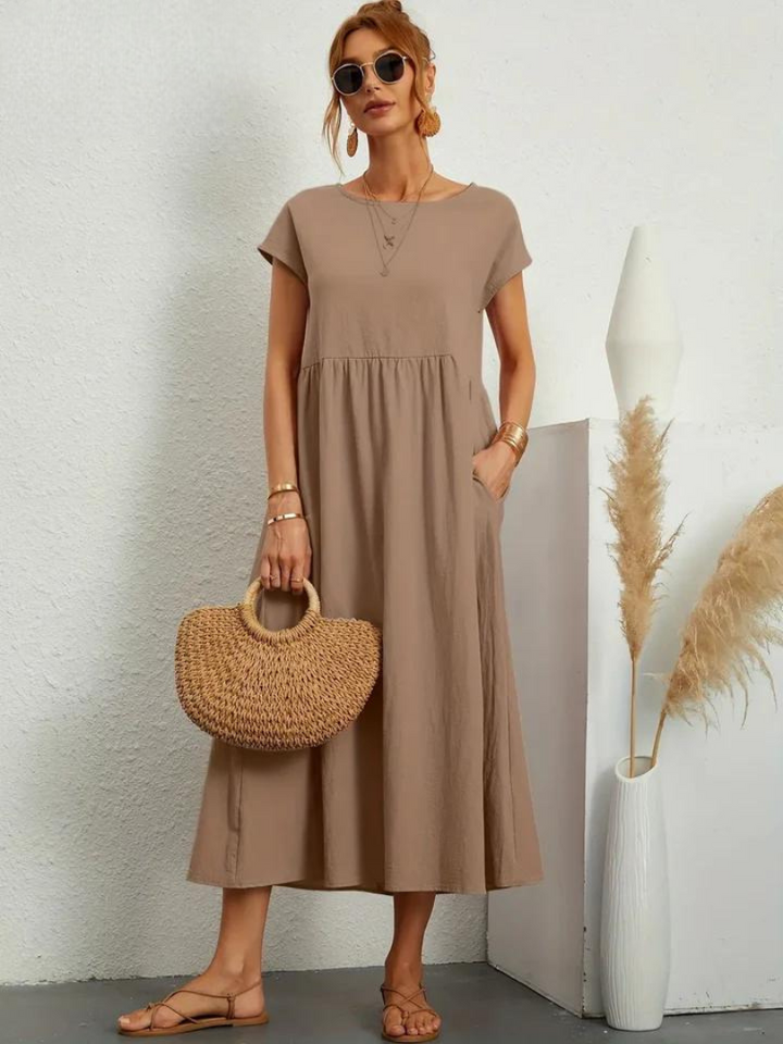 Charlotte | Kleid aus Baumwolle und Leinen