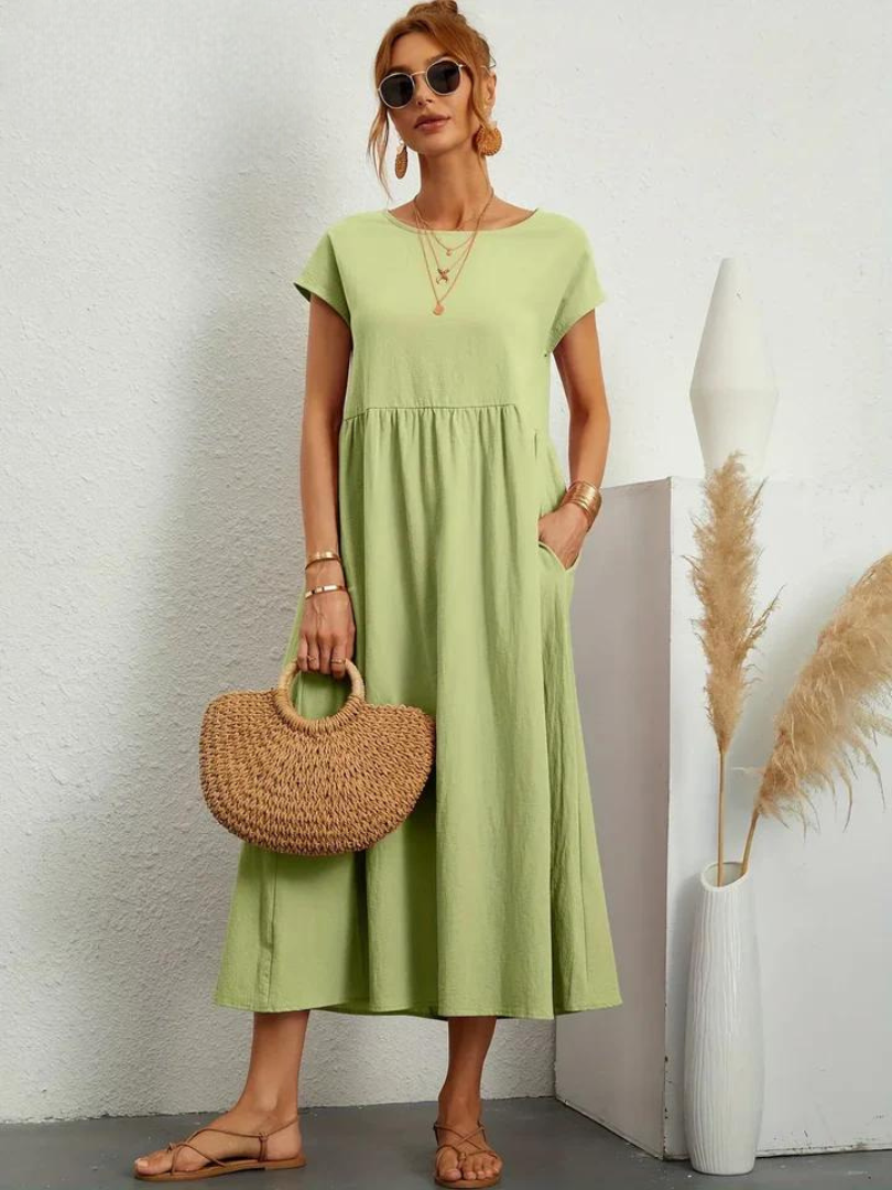 Charlotte | Kleid aus Baumwolle und Leinen