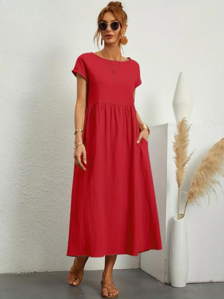 Charlotte | Kleid aus Baumwolle und Leinen