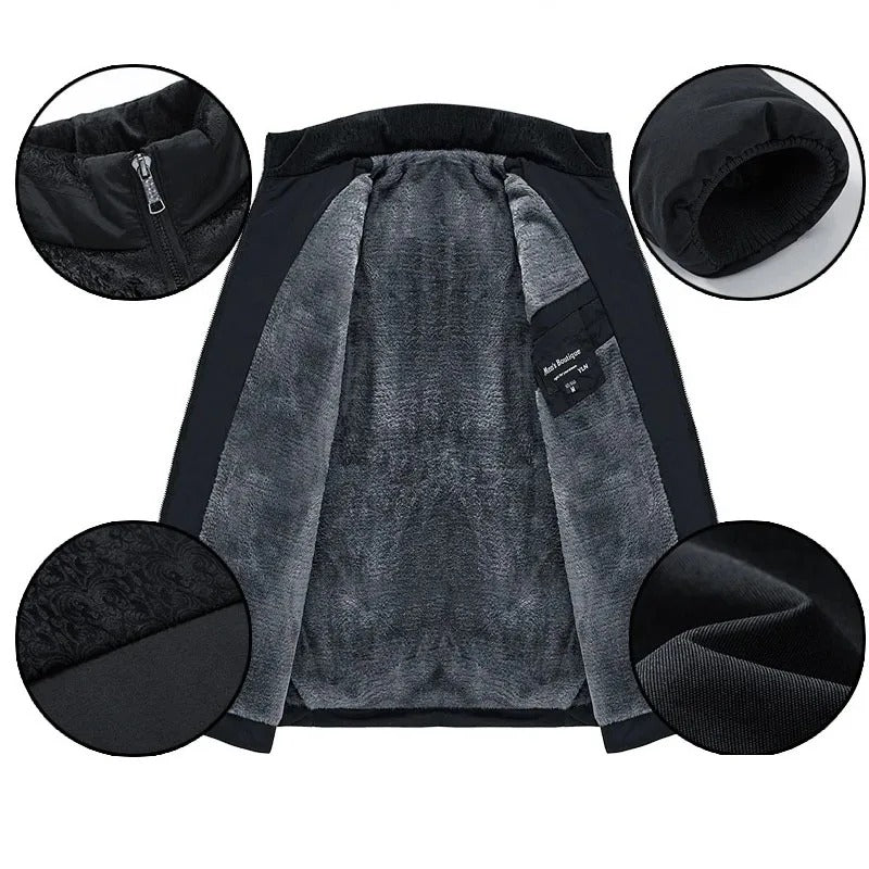 Herren Winterjacke mit Warmem Fleecefutter – Klassisch & Stylisch