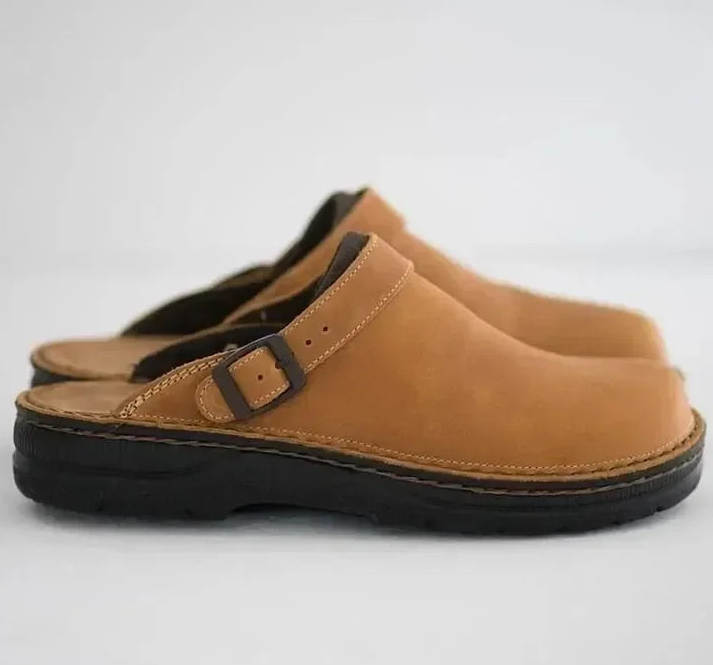 Orthopedische Leren Heren Slipper
