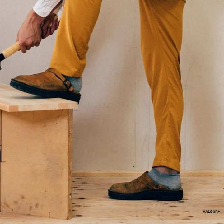 Orthopedische Leren Heren Slipper