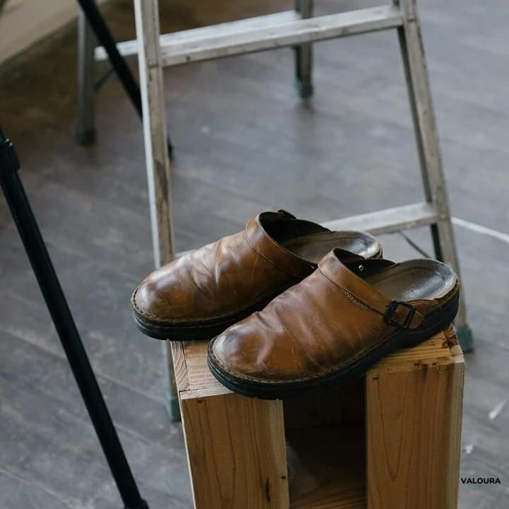 Orthopedische Leren Heren Slipper