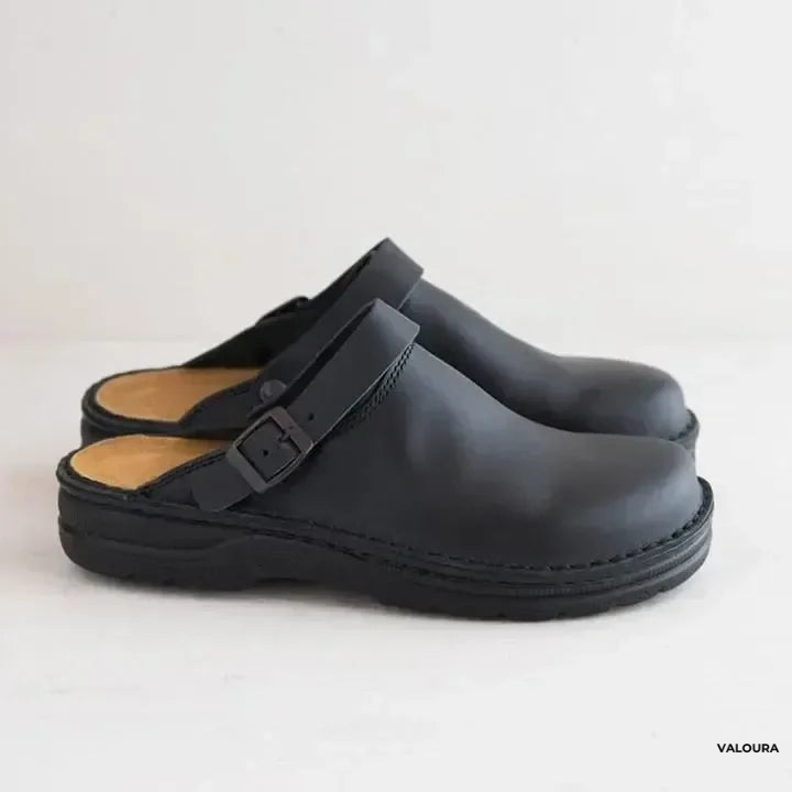Orthopedische Leren Heren Slipper
