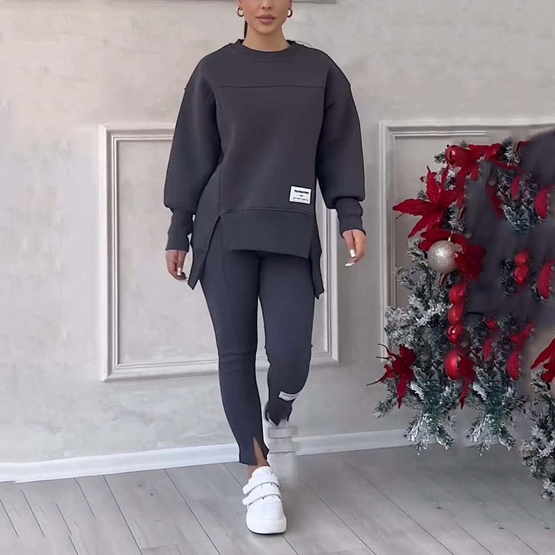 Dames Set van Casual Sweatshirt en Legging
